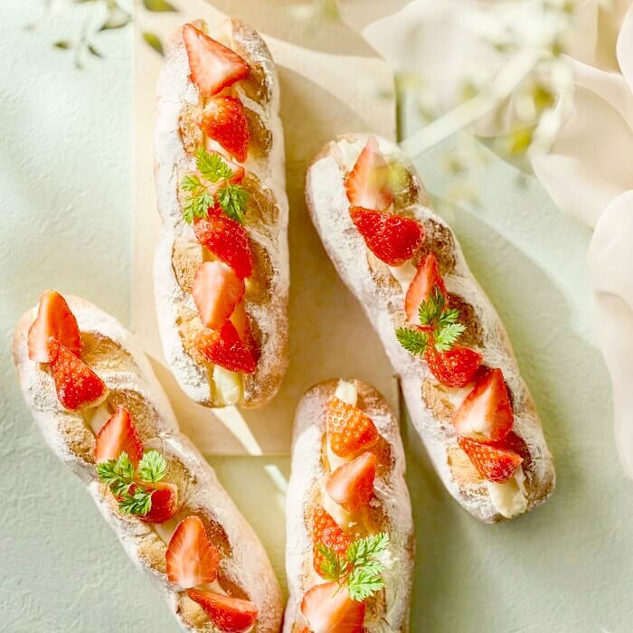 ABCクッキング 紙レシピ「苺のミルクフランス」ブレッドコース 基礎クラス シーズンメニュー