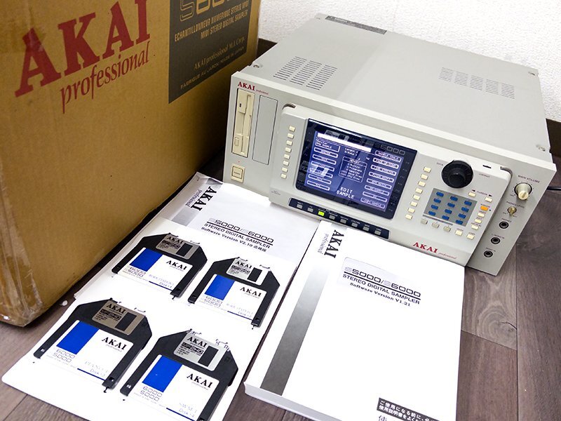 3R7196■AKAI Professional S6000V2 サンプラー 最終モデル IB-S56USB フロッピー4枚・取扱説明書・元箱付属 アカイ プロフェッショナル■
