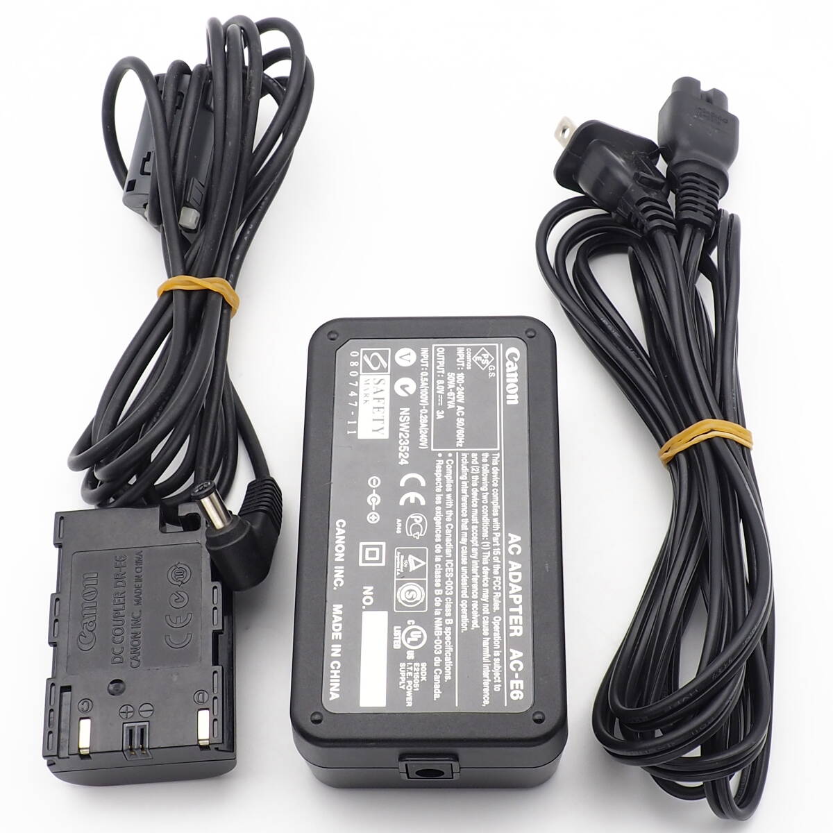 Canon ACアダプターキット ACK-E6 [AC-E6 + DC COUPLER DR-E6] for EOS R5 R6 R7 5D Mark IV 5DsR 6D Mark II 90D 80D 7D LP-E6 シリーズ