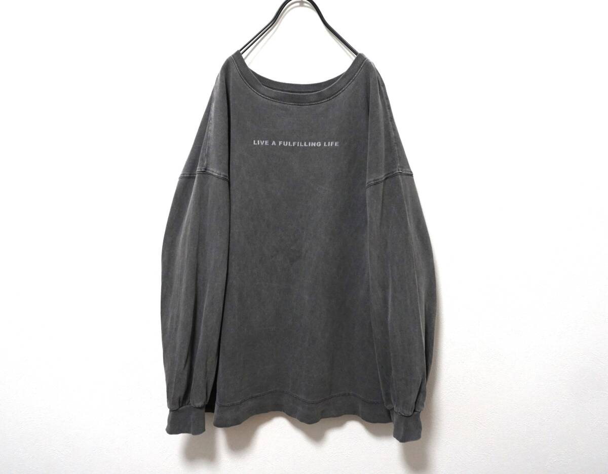ピュアルセシン ビンテージ感が可愛い ピグメントロングスリーブゆるTシャツ