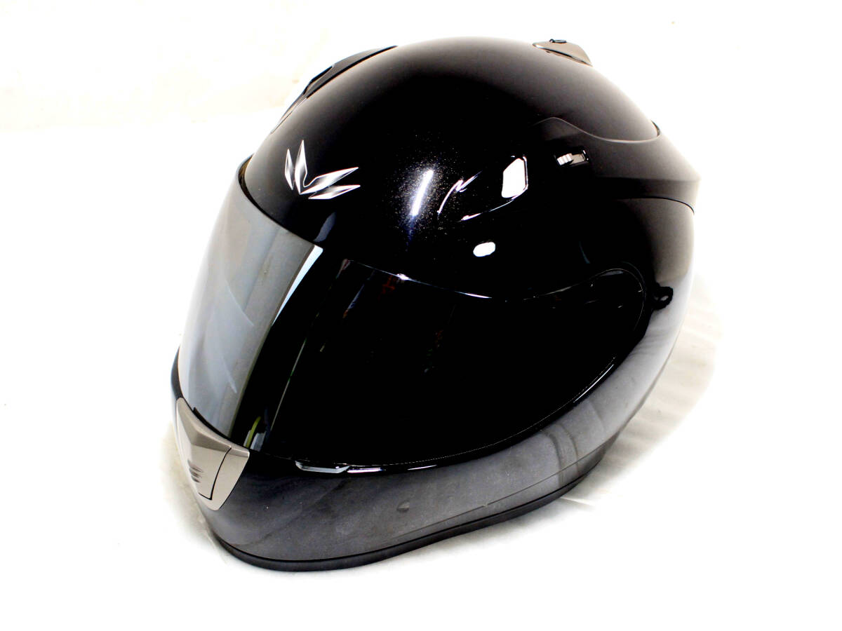 超美品★MOTORHEAD フルフェイスヘルメット MH52-202-A1801 58-60cm（フリーサイズ）メタリックブラック モーターヘッド りんかん