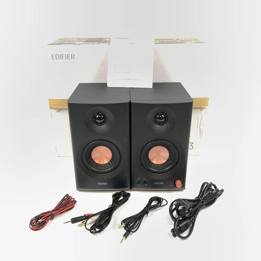 ■Edifier MR3 (EDF100081) スタジオモニター ペア パワードスピーカー Bluetooth 5.4 Hi-Res TRSバランス入力対応 動作確認済み■