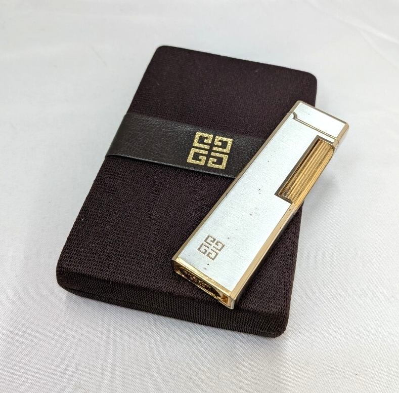 GIVENCHY ガスライター 9000 着火確認済 ジバンシー ジバンシィ ローラー式 ライター (北5382)