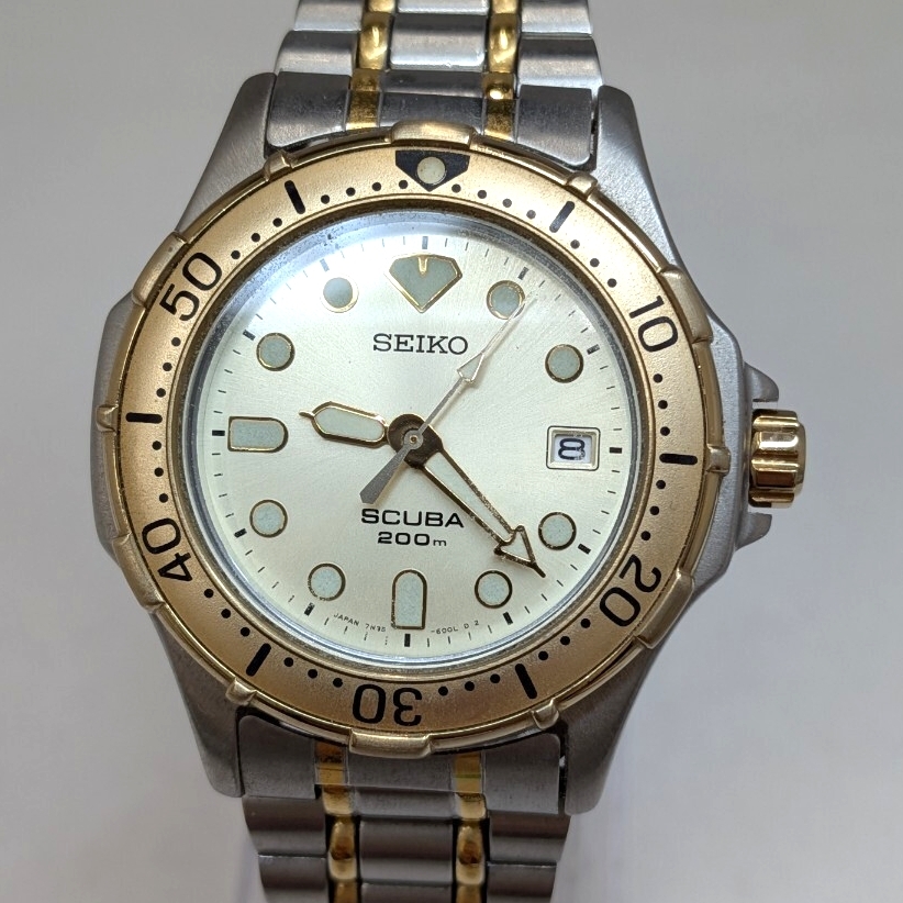 SEIKO SCUBA 200m 7N35-6000 セイコー クォーツ 腕時計 スキューバ (北4960)