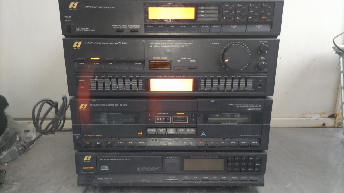 ジャンク／SANSUI システムコンポ　TA-E510