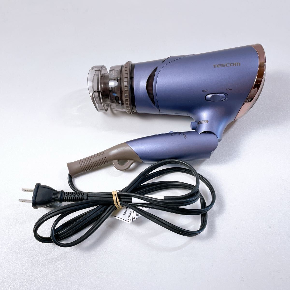 210 [中古] TESCOM マイナスイオンヘアードライヤー ione イオネ TD430A パープル 1200W AC100V 50/60Hz 動作確認済 現状品