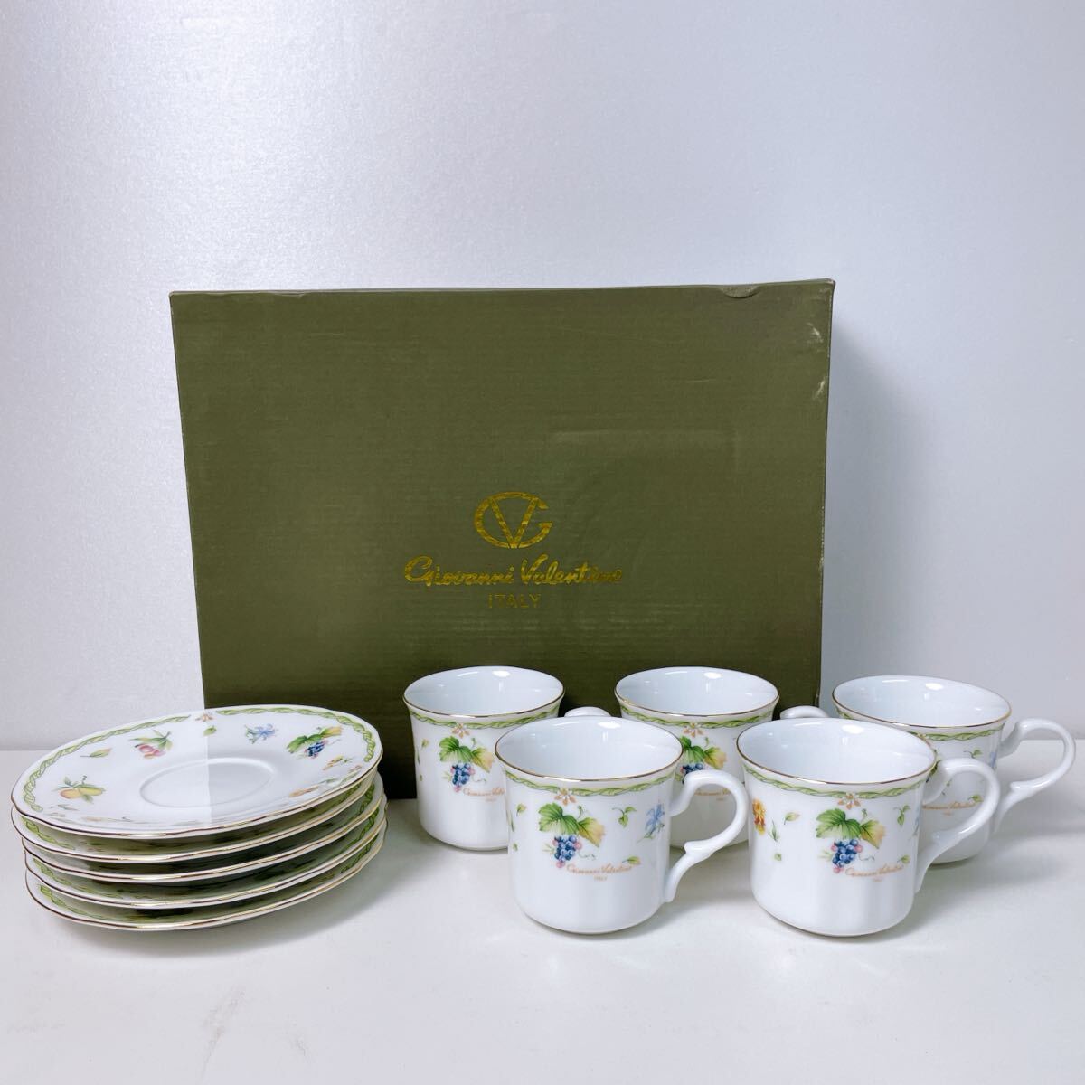 330(中古) カップ 洋食器 コーヒー 紅茶 食器 イタリア製カップセット 未使用品 ジョバンニバレンチノ 現状品