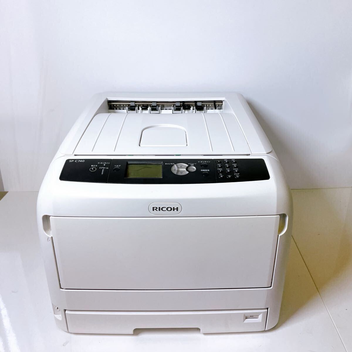345［中古］RICOH リコー A4 A3 カラーレーザープリンター　RICOH SP C740 両面印刷標準対応 通電確認済 現状品