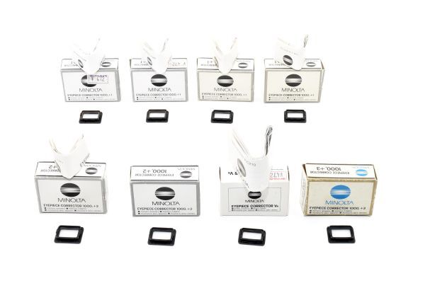 RU773★ミノルタ MINOLTA EYEPIECE CORRECTOR 1000, +2 +1 +3 視度補正レンズ 8点セット