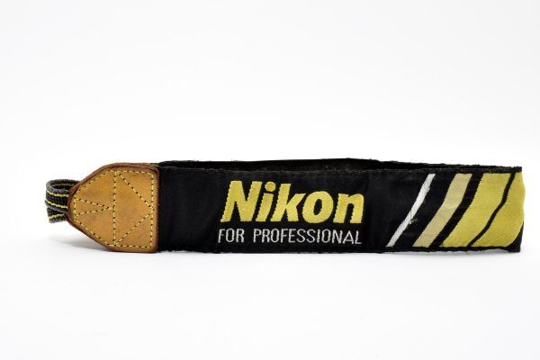RU798★ニコン Nikon FOR PROFESSIONAL 純正 ストラップ 黒X黄