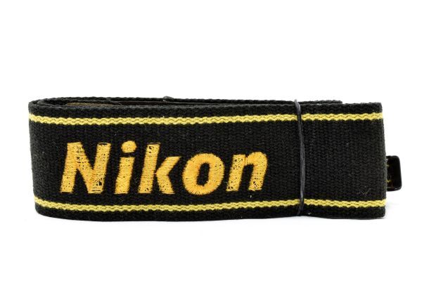 RU812★ニコン Nikon FOR PROFESSIONAL 純正 ストラップ 黒X黄