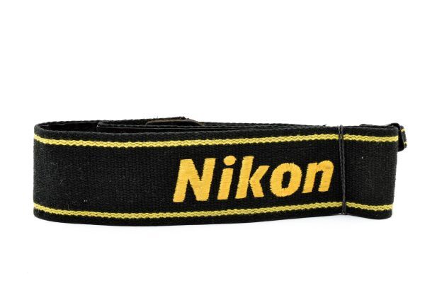 RU811★ニコン Nikon FOR PROFESSIONAL 純正 ストラップ 黒X黄