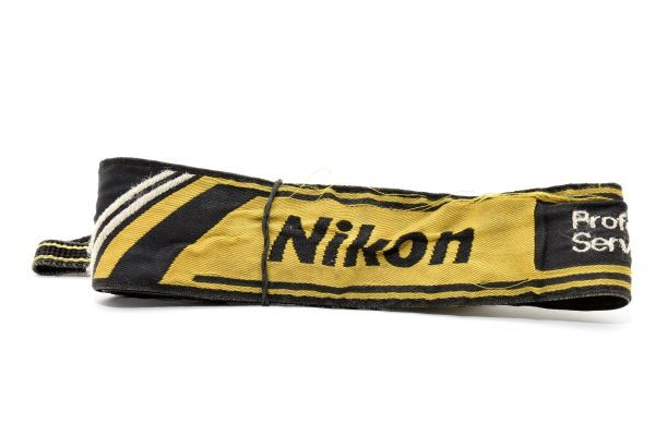 RU806★ニコン Nikon Professional Services 純正 プロストラップ 黄X黒