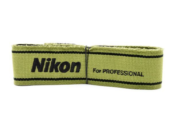 RU804★ニコン Nikon For PROFESSIONAL 純正 ストラップ 緑×黒