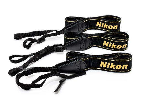 RU815★ニコン Nikon 純正 ストラップ 黒X黄 3本セット
