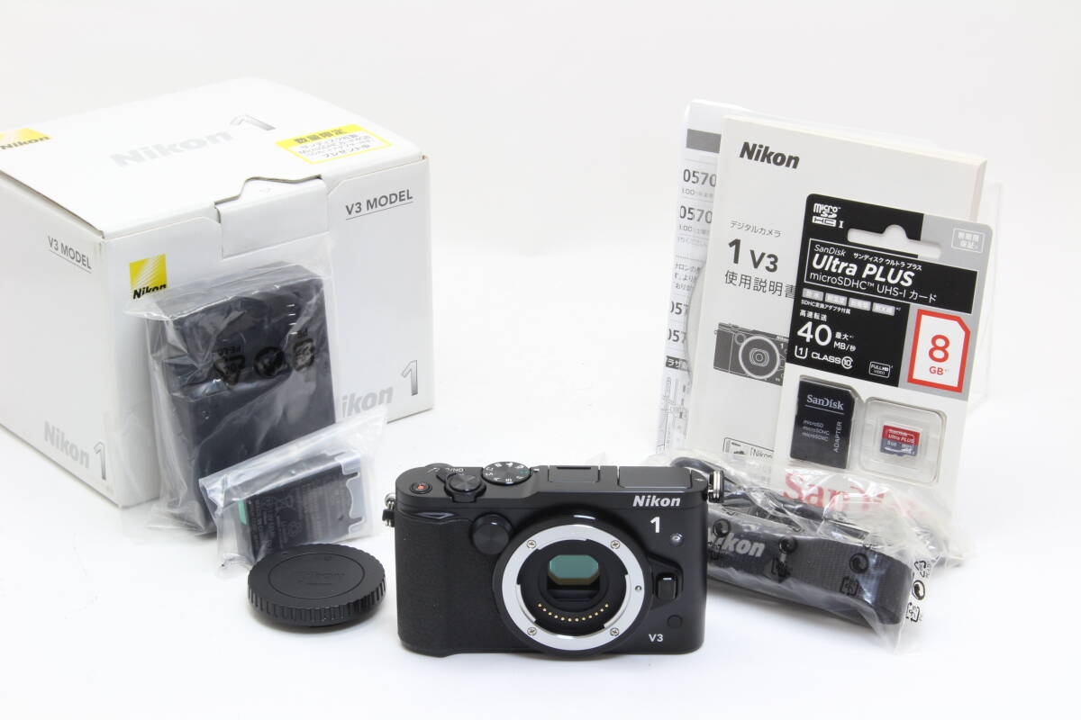 未使用 Nikon ニコン V3 ボディ ブラック SDカード付き 初期不良返品無料