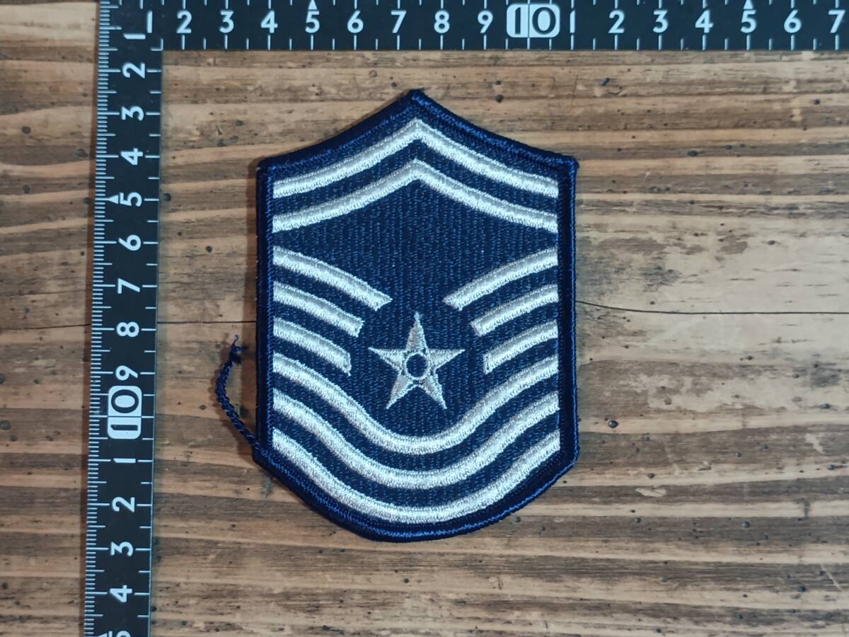 b▲ワッペン アメリカ空軍 マスター・サージェント 技術軍曹 階級章 未使用品