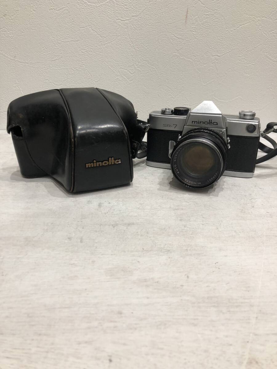 【1円スタート】minolta SR-7 AUTO ROKKOR-PF 1:1.4 f=58mm 現状品 ケース付き