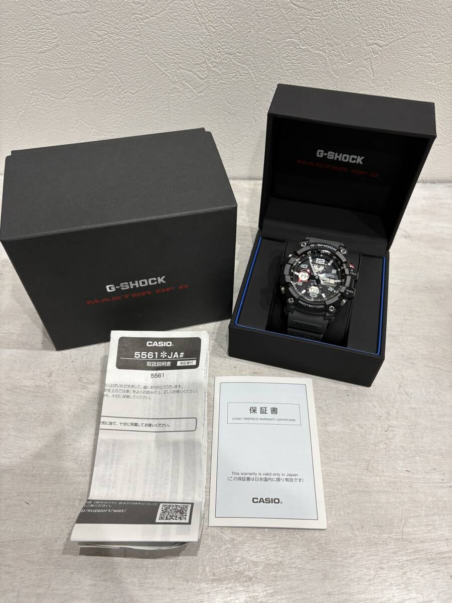 【1円スタート】稼働品 G-SHOCK MUDMASTER OF G GWG-100-1A8JF Gショック マスター ソーラー 箱/説明書/保証書付き