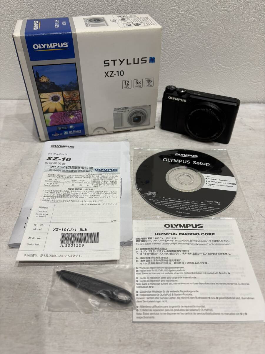 【1円スタート】稼働品 OLYMPUS STYLUS XZ-10 コンパクトデジタルカメラ 箱/説明書/保証書付き