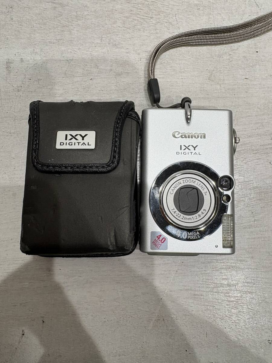 【1円スタート】動作未確認 Canon IXY 400 コンパクトデジタルカメラ コンデジ シルバー キャノン ケース付き ケース付き