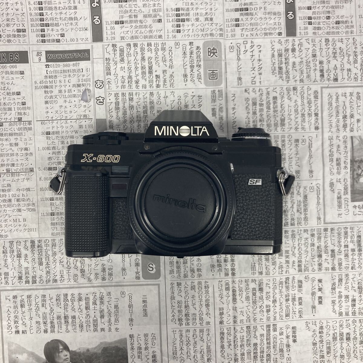 【C8】MINOLTA X-600 一眼レフ フィルムカメラ ブラック ボディ ジャンク品