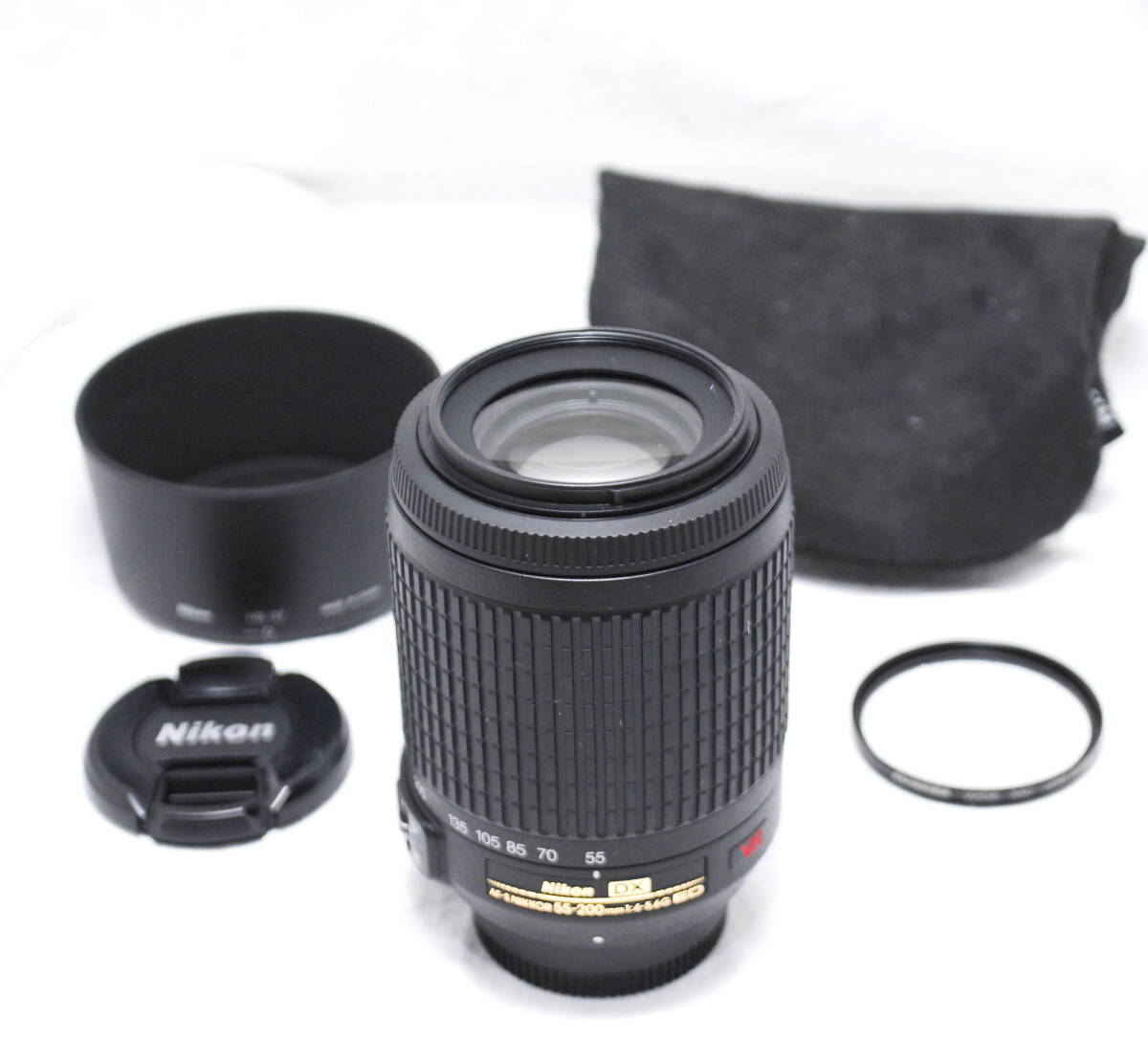 【新品級の超美品・純正フード等完備】Nikon ニコン AF-S DX VR Zoom-Nikkor 55-200mm f/4-5.6 G IF-ED
