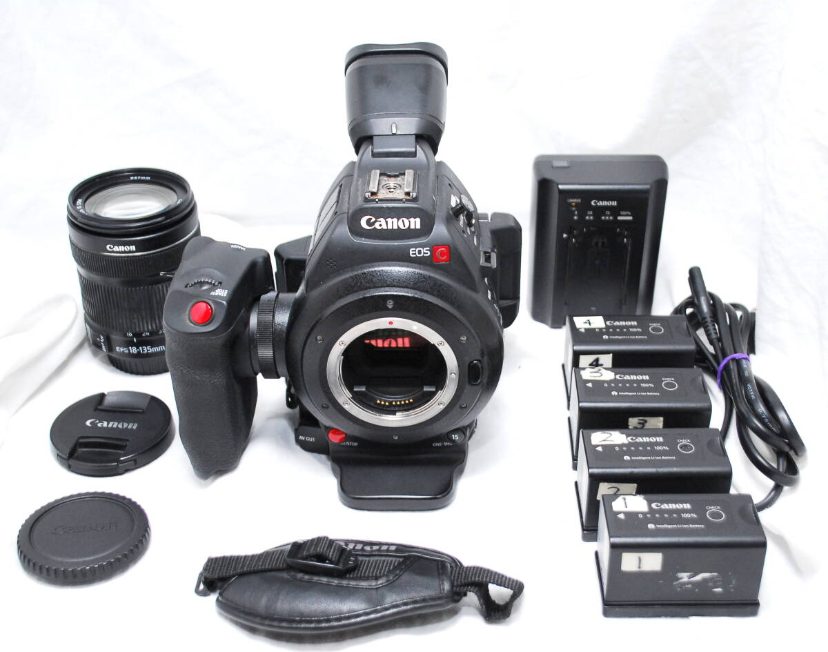 【良品】Canon キャノン EOS C100 MARK II マーク2 EF-S 18-135mm STM　動作未確認