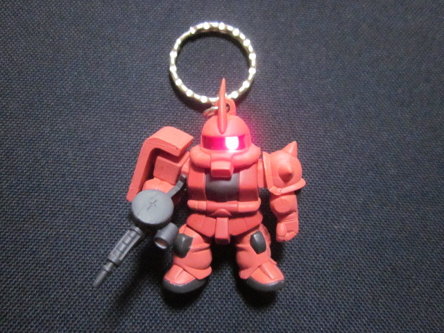 ■機動戦士ガンダム シャア専用ザク ライト内蔵モビルスーツキーホルダー■
