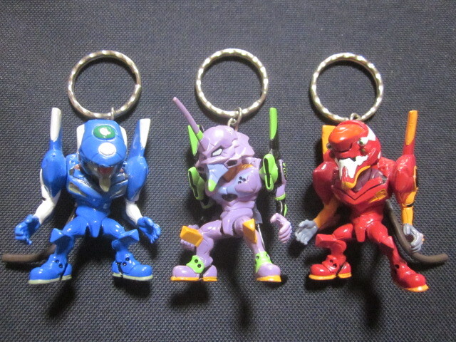 ■エヴァンゲリオン初号機 零号機 弐号機 フィギュアキーホルダー②■