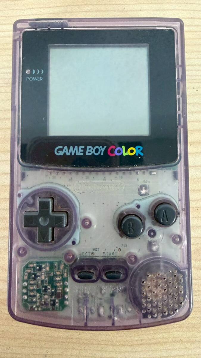 1円～【通電確認のみ】ゲームボーイカラー 本体 CGB-001 クリアパープル GAMEBOY COLOR 任天堂 Nintendo ニンテンドー 携帯ゲーム機