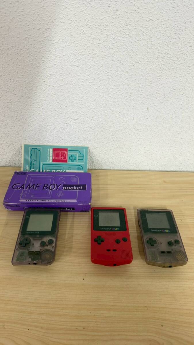 1円～【3点まとめ】ゲームボーイ ポケット MGB-001 ゲームボーイカラー 本体 CGB-001 GAMEBOY COLOR 任天堂 Nintendo ニンテンドー 現状品