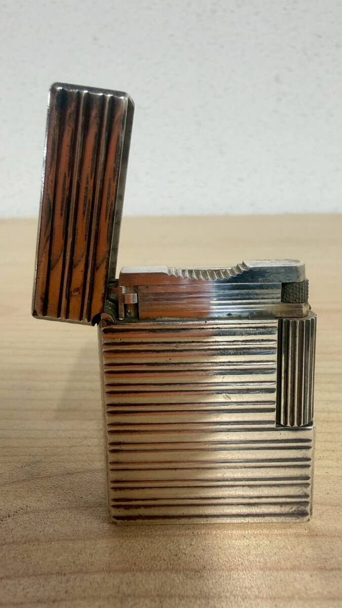 1円～【2点まとめ】S.T.Dupont PARIS ST デュポン ガスライター ライン2 シルバーカラー 火花確認済み TRUSSARDi TR-103 箱付き 現状品