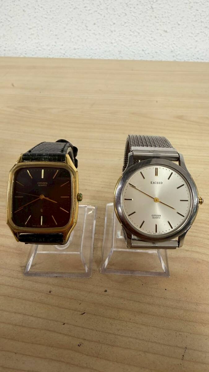 1円～【2点まとめ】CITIZEN シチズン EXCEED 3920-C90946 TA 2830-262654 K メンズ 腕時計 クオーツ 不動品 現状保管品