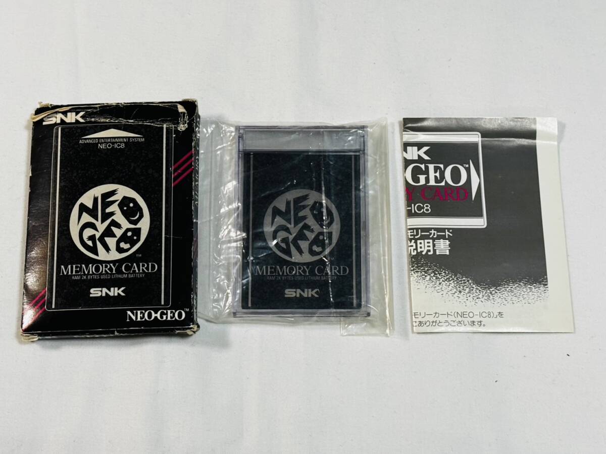 NEOGEO ネオジオメモリーカードSNK エスエヌケイ NEO-GEO MEMORY CARD ネオジオ 箱・ケース・説明書・ビニールカバー付き レトロ