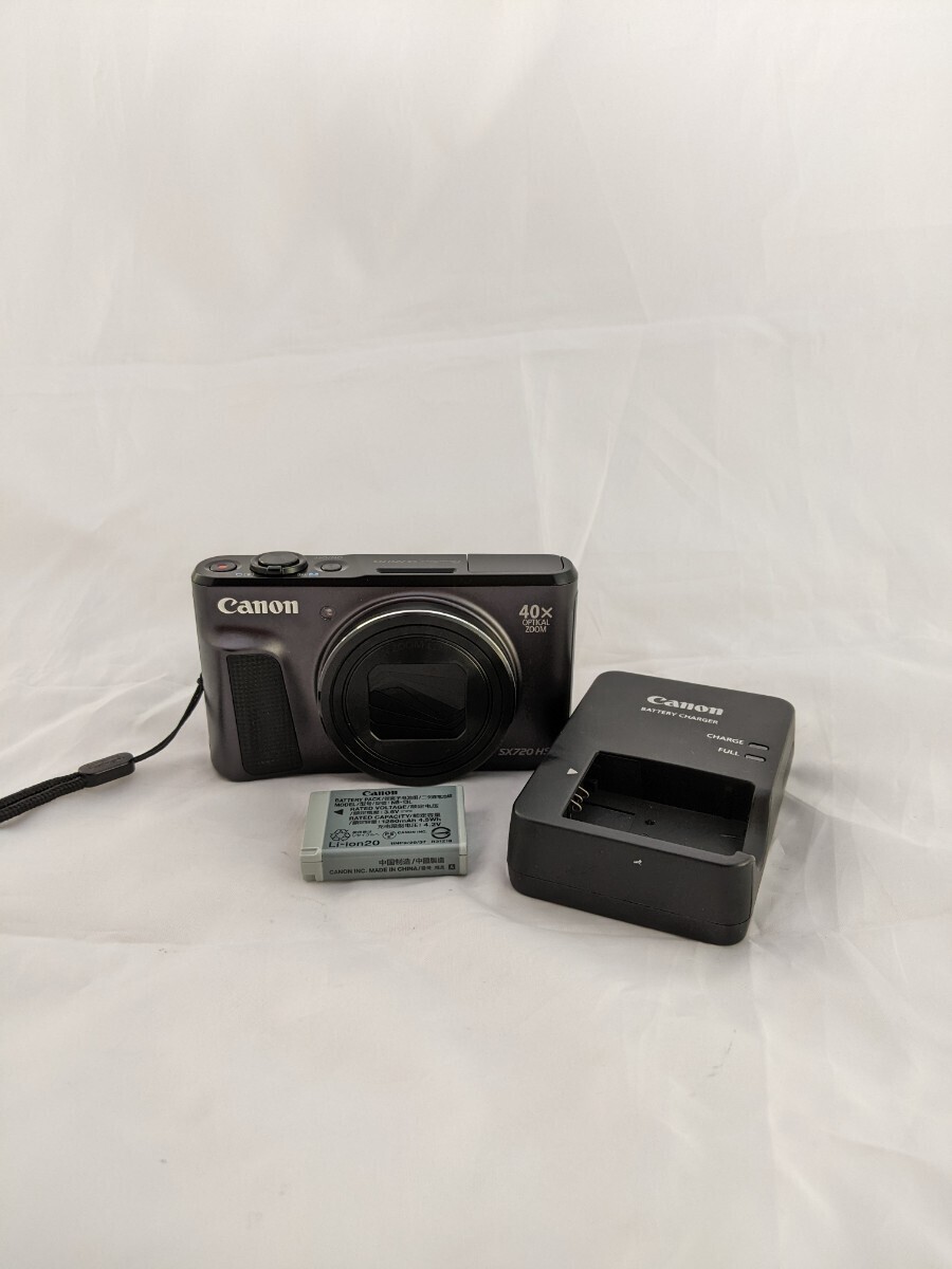 ★極上美品★Canon デジタルカメラ PowerShot SX720 HS ブラック コンパクトデジタルカメラ　充電器付き♪ #02034
