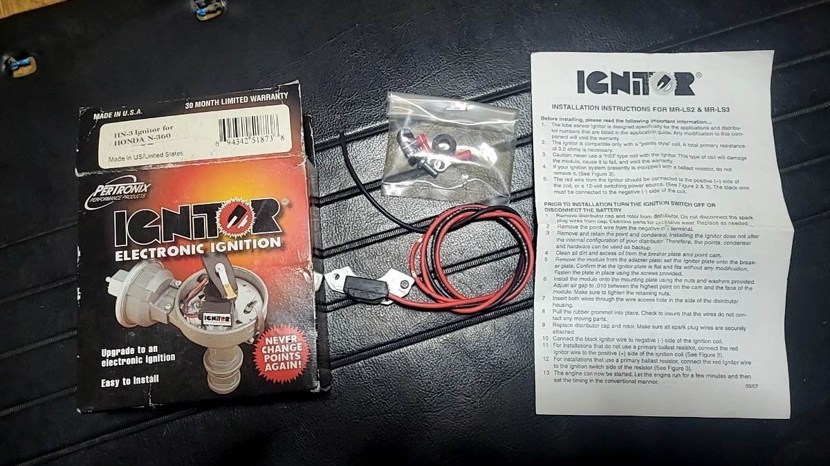 HONDA N360　ポイントレスキットHN-3 PERTRONIX IGNITOR　フルトラ