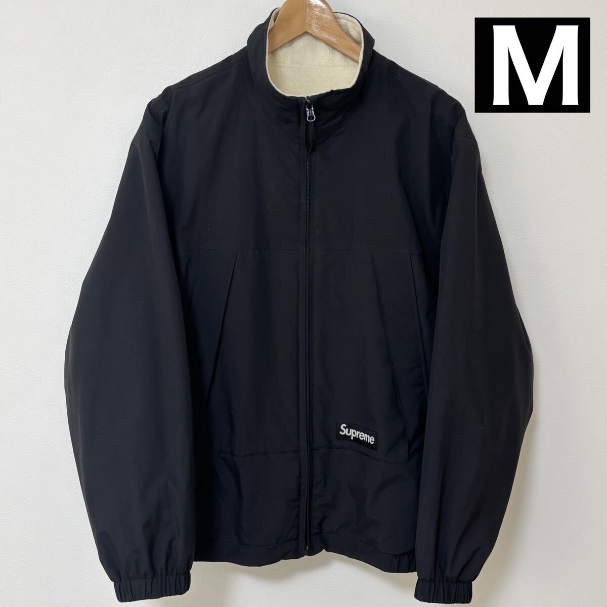 【希少】Supreme GORE-TEX Reversible Jacket 黒 ブラック M シュプリーム ゴアテックス リバーシブル ポーラーテック ライン ジャケット