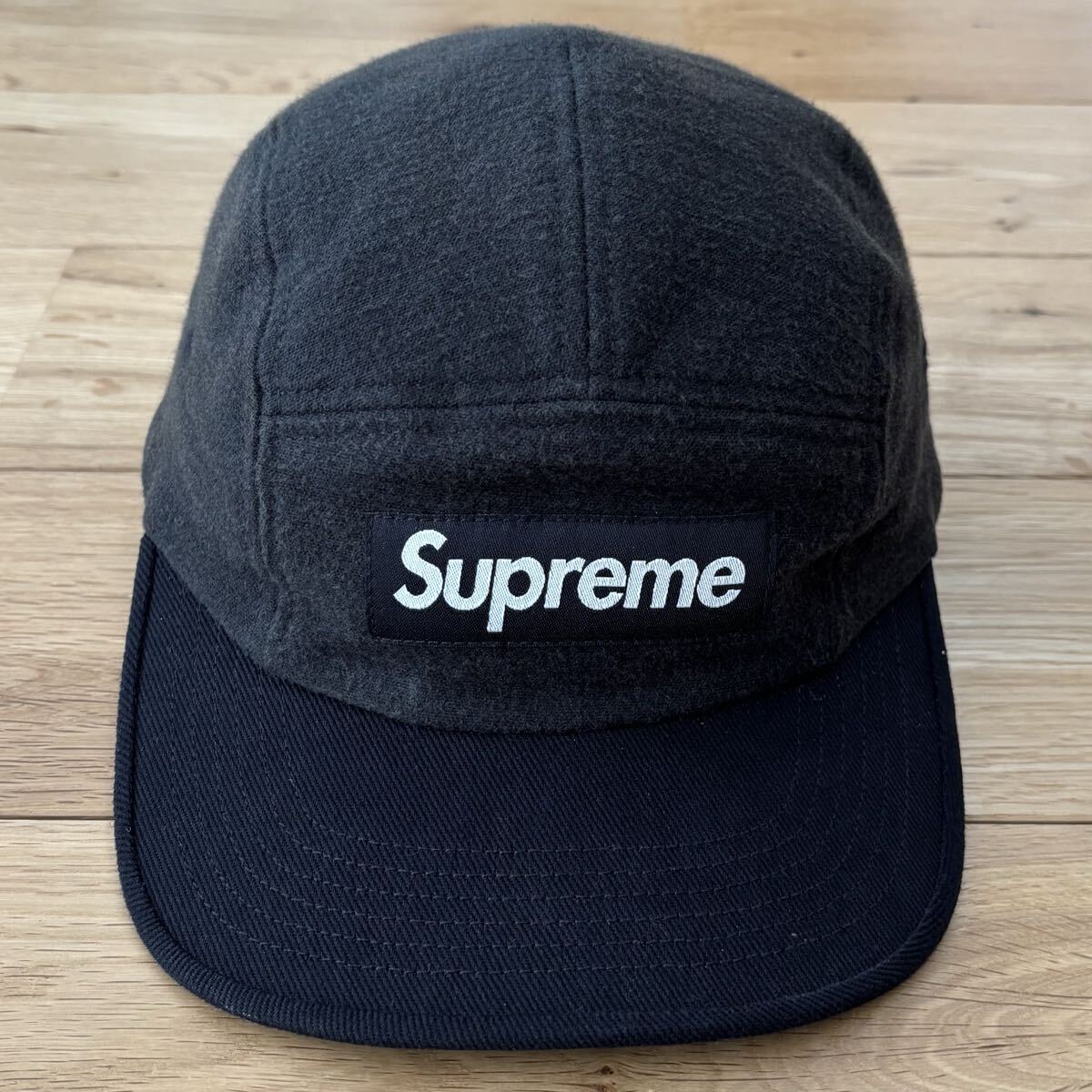 【希少】Supreme 2-Tone Camp Cap ブラック 黒 シュプリーム 2トーン キャンプ キャップ ボックスロゴ Box Logo