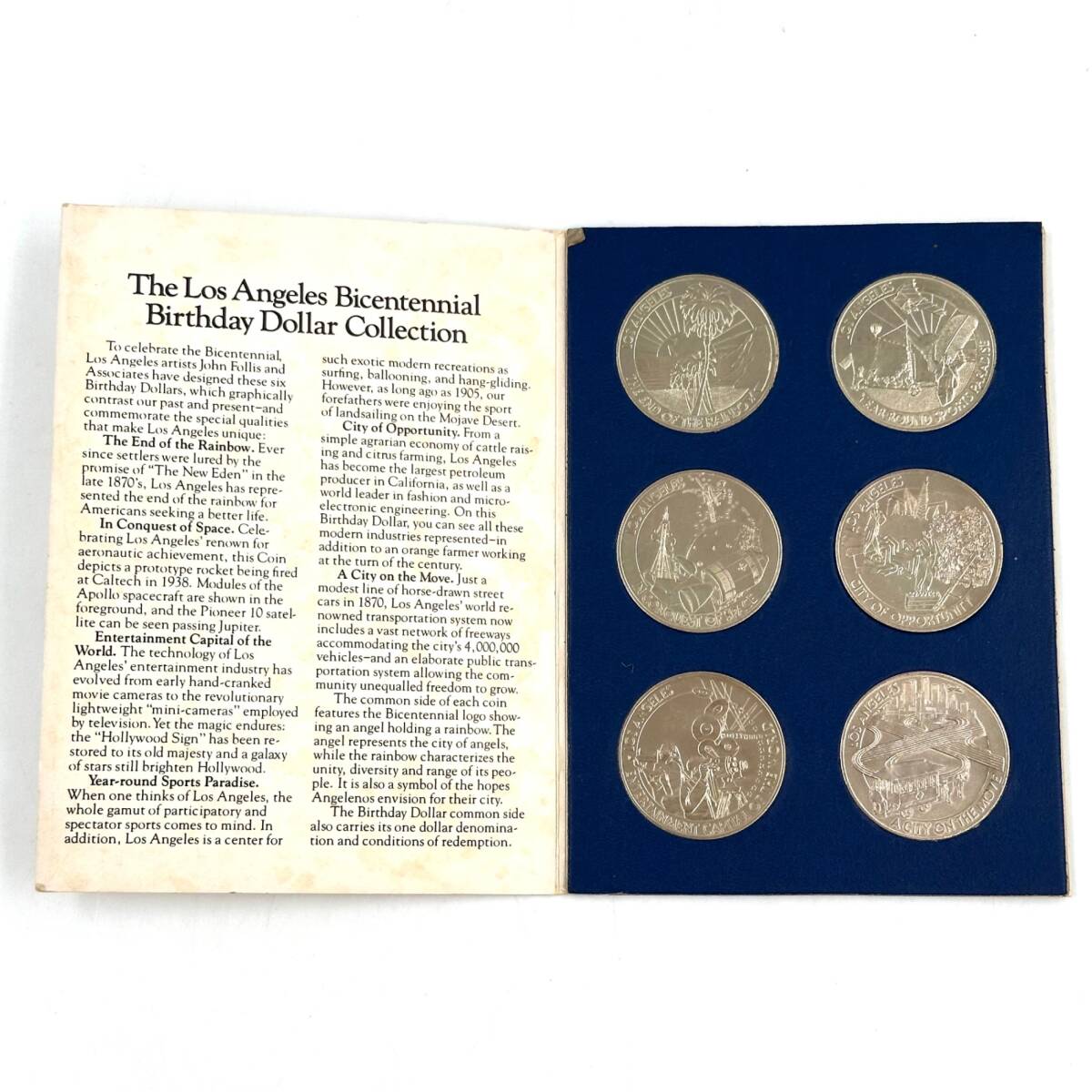 G【1円スタート】ロサンゼルス市制施行200周年 記念コイン 6枚セット バースデーダラー LOS ANGELLES 1981年 公式グッズ LA200