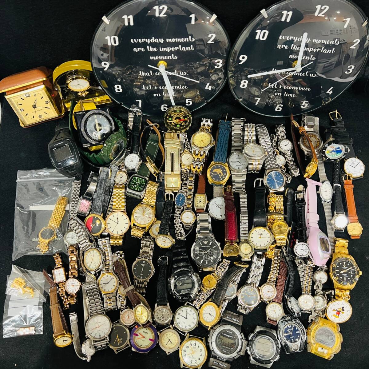 A【1円スタート】時計 まとめ 84点 クォーツ TECHNOS MARIO VALENTINO EMPORIO ARMANI MIKIMOTO ビンテージ メンズ レディース