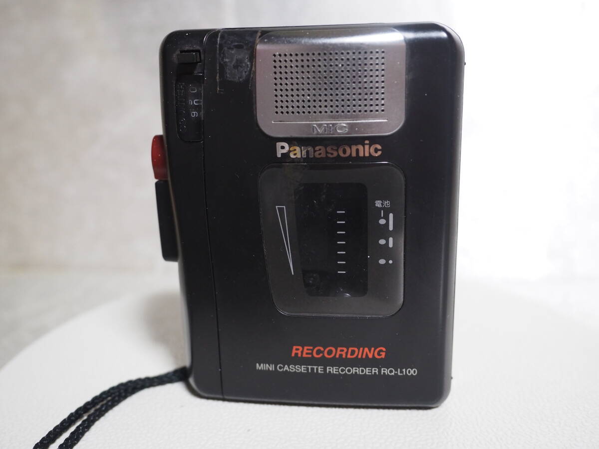 パナソニック　ミニカセット　レコーダー　Panasonic MINI CASSETTE RECORDER RQ-L100 （ジャンク品）