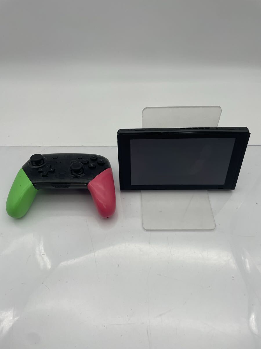 Y【500円スタート】 Nintendo Switch HAC-001 ニンテンドースイッチ 任天堂 スイッチ 初期化済み スプラトゥーン プロコン付き HAC-013
