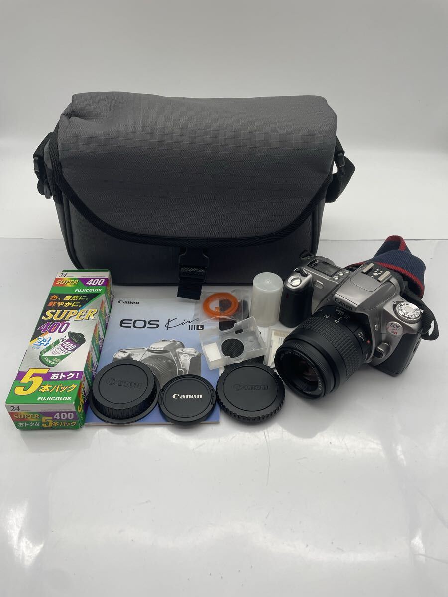 Y【500円スタート】 Canon EOS Kiss Ⅲ L キャノン フィルム一眼レフカメラ フィルムカメラ レンズ付き カメラ