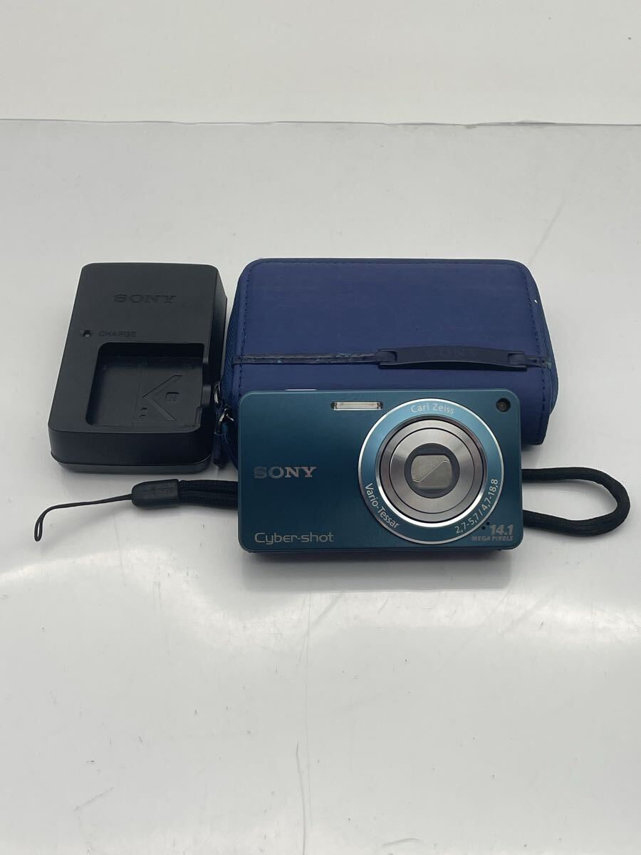 Y【500円スタート】 SONY Cyber-shot DSC-W350 ソニー サイバーショット コンパクトデジタルカメラ デジカメ ブルー 充電器付き