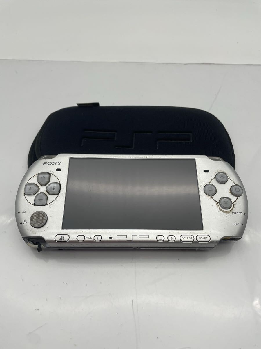 Y【500円スタート】 SONY PSP-3000 PSP ソニー シルバー PlayStation Portable プレイステーション ポータブル 初期化済み ジャンク品