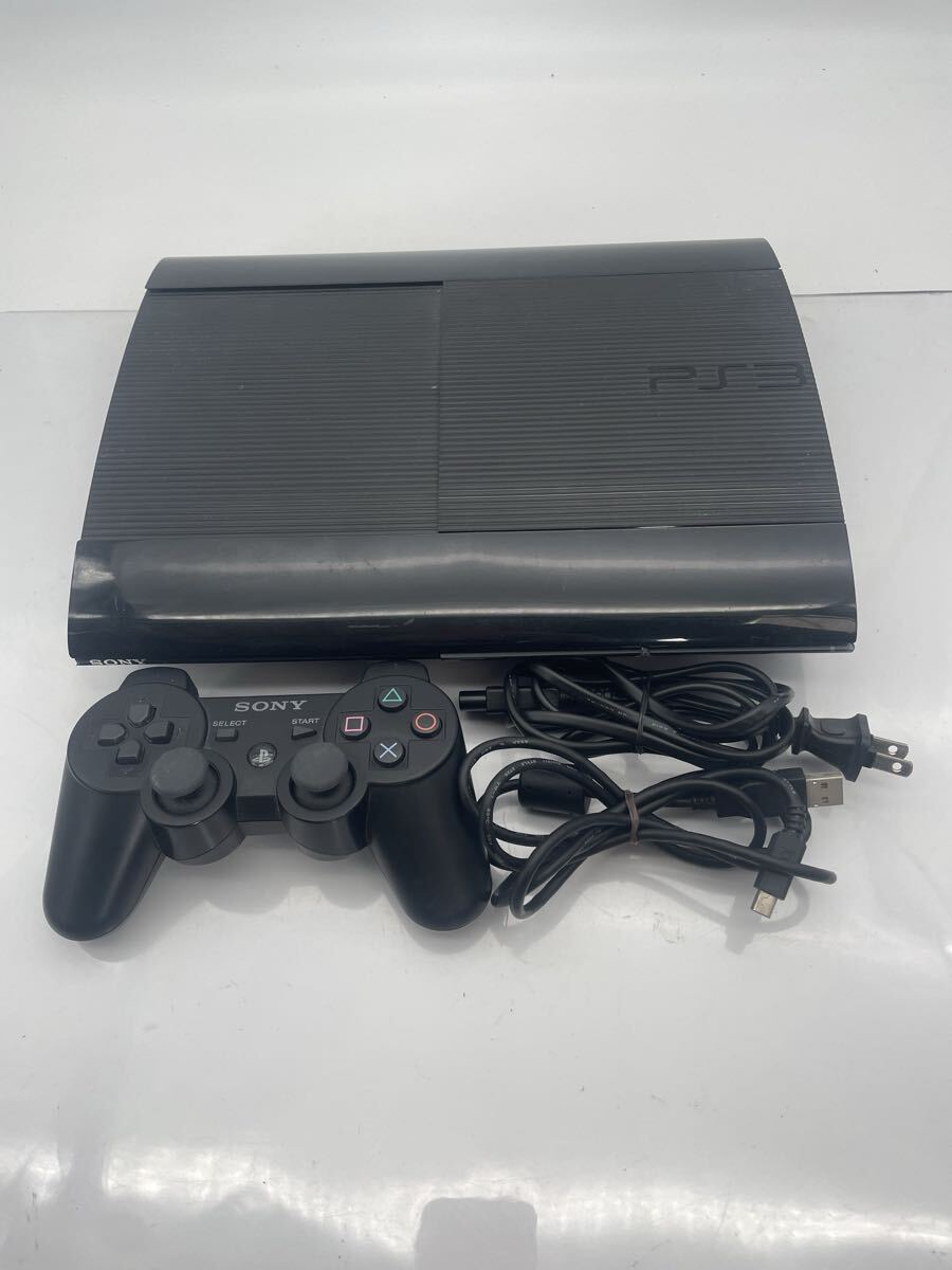 Y【500円スタート】 SONY PlayStation3 ソニー プレイステーション3 ブラック プレステ3 PS3 CECH-4000B コントローラー付き