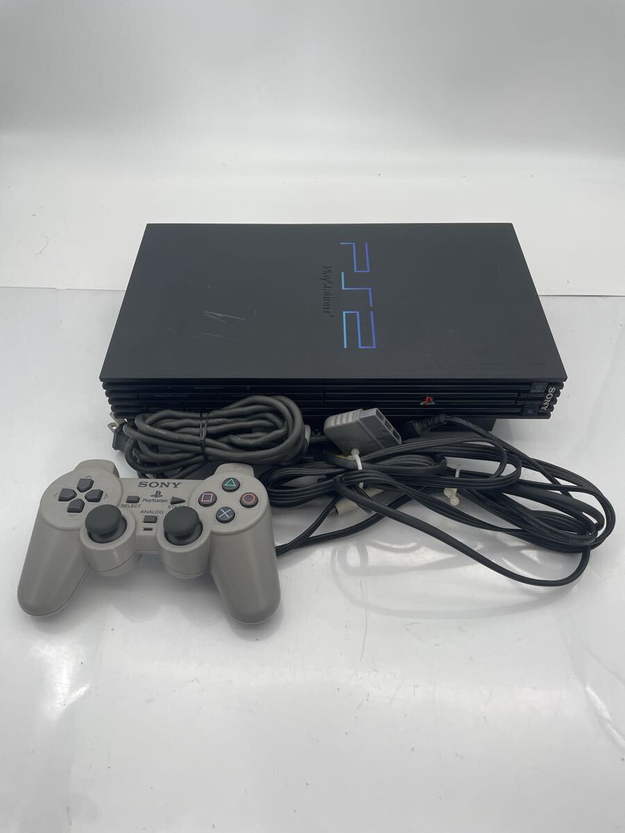 Y【500円スタート】 PlayStation2 SONY SCPH-50000 PS2 プレステ2 ブラック ソニー プレイステーション2 コントローラー付き