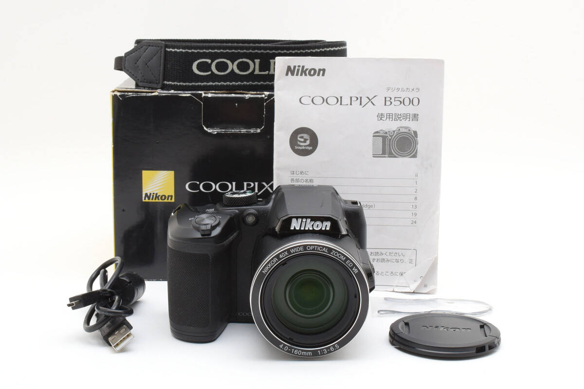 Nikon COOLPIX B500 ニコン デジタルカメラ クールピクス NIKKOR 40x WIDE OPTICAL ZOOM ED VR 4-160mm F3-6.5 箱付き