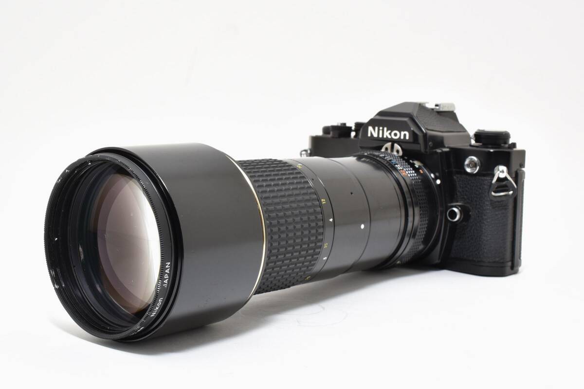 Nikon ニコン FM ブラック Nikon nikkor ED 300mm 1:4.5 レンズセット